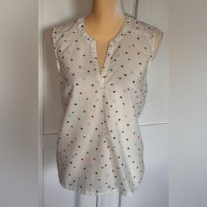 Eddie Bauer White Sleeveless Top